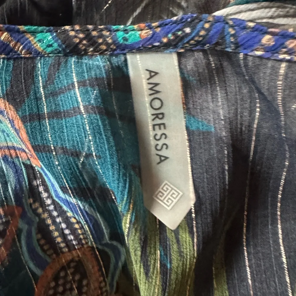 Amoressa Allanna Siracha sheer swimsuit coverup with floral print One Size / OS